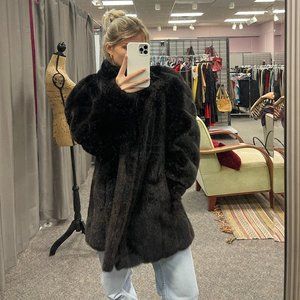 Vintage Black Fur Coat
